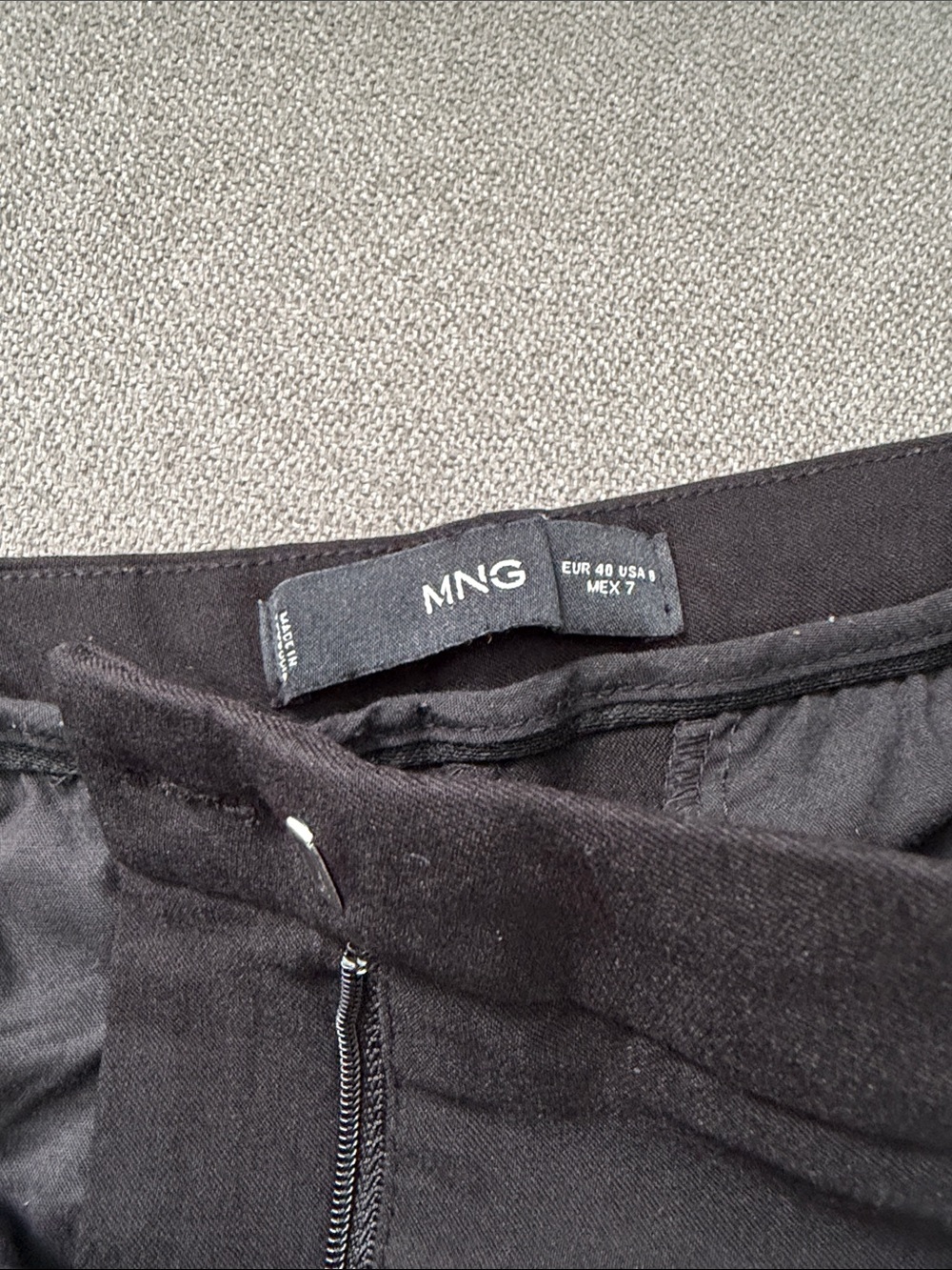 Mango Black High-Rise Tailored Trousers